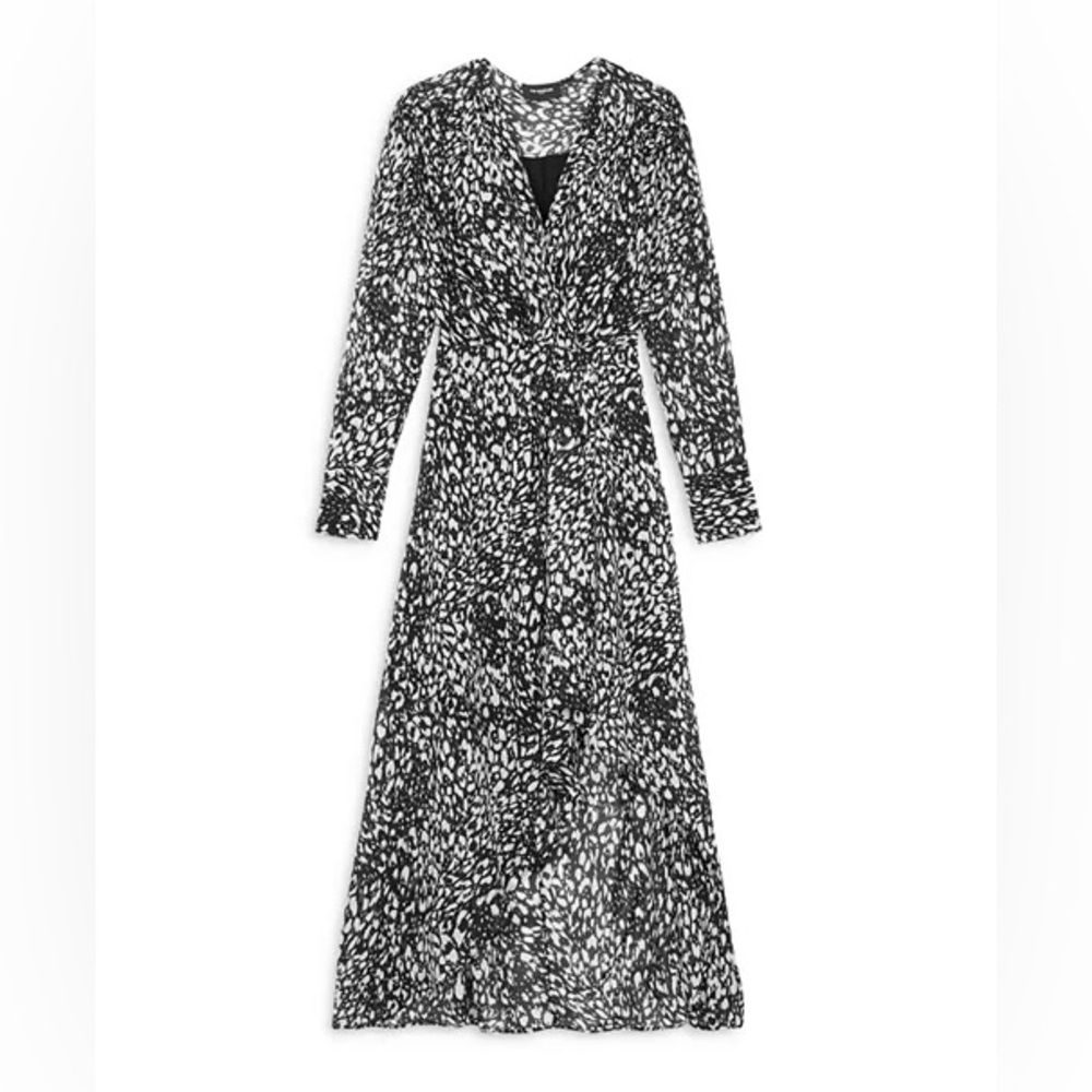 The Kooples Animal Print Long Sleeve Dress